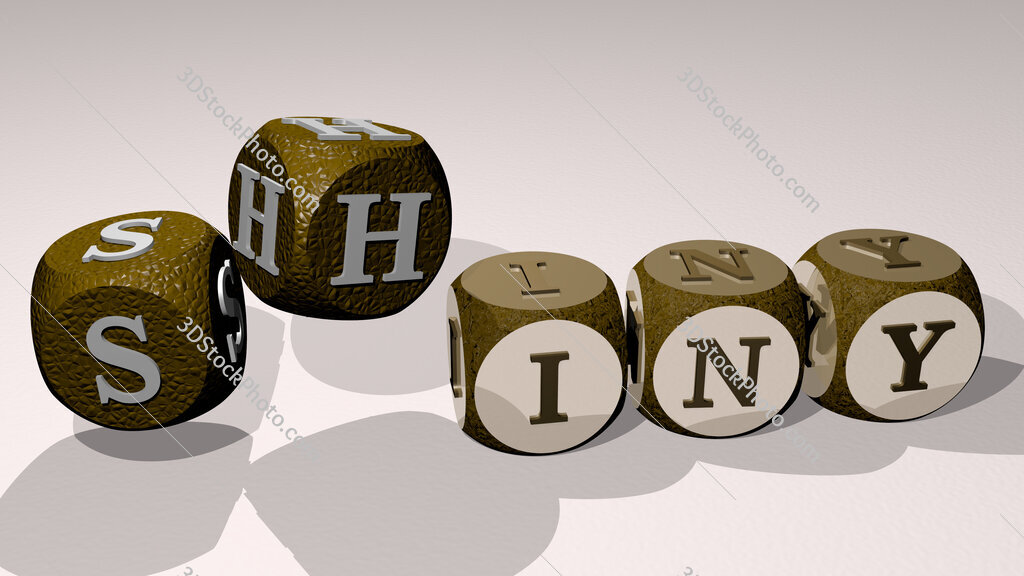 Shiny text by dancing dice letters