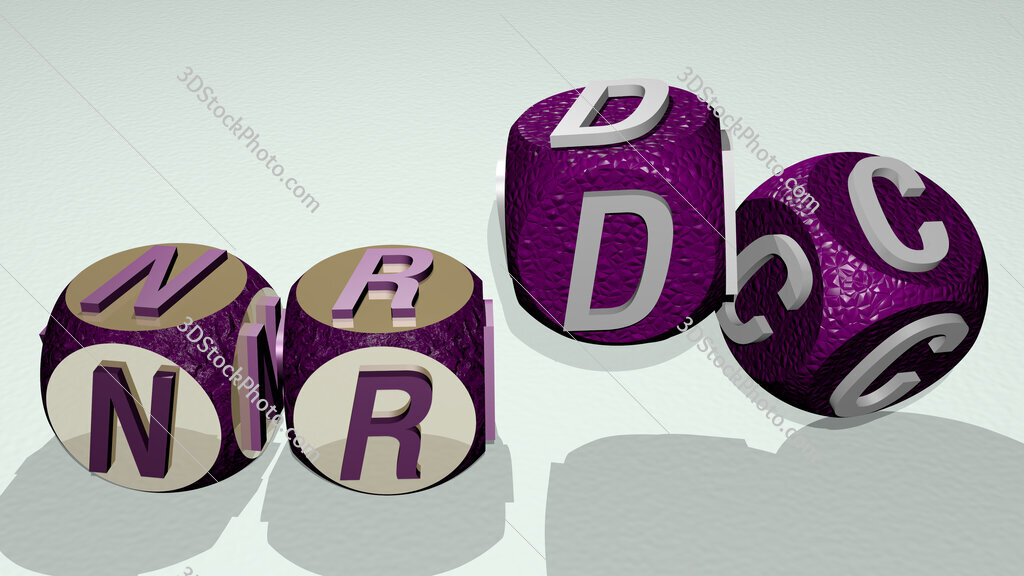 NRDC text by dancing dice letters