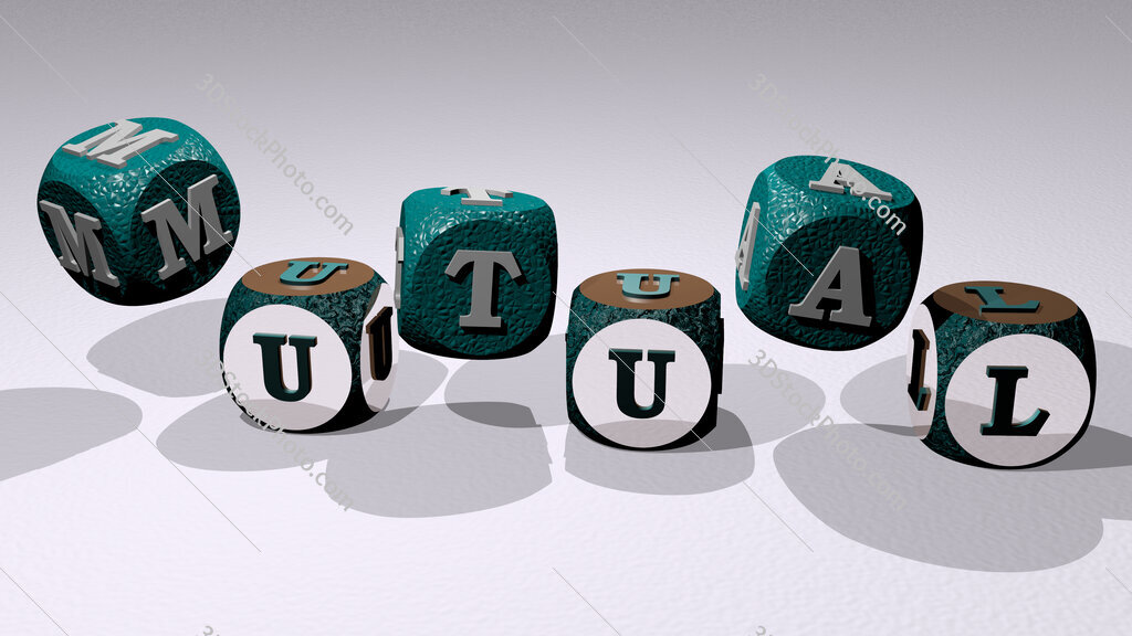 Mutual text by dancing dice letters