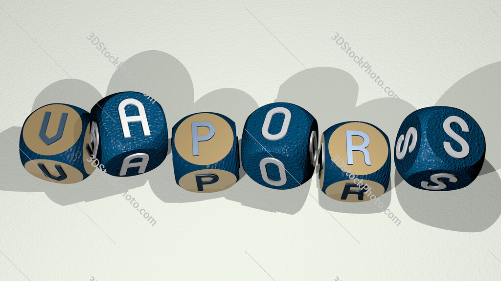 Vapors text by dancing dice letters