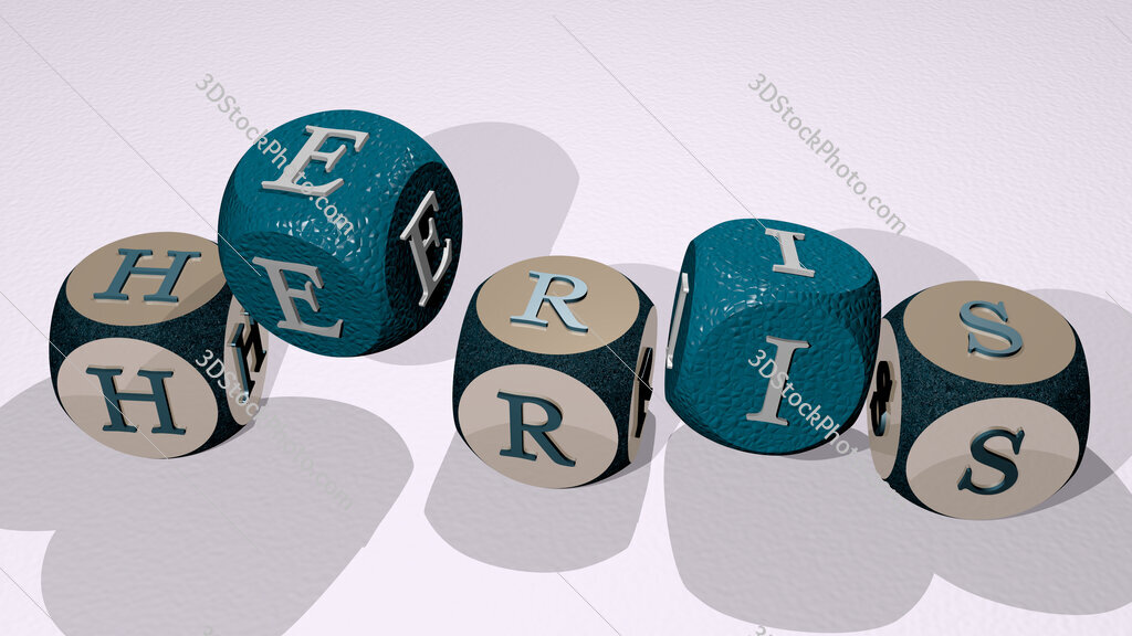 Heris text by dancing dice letters