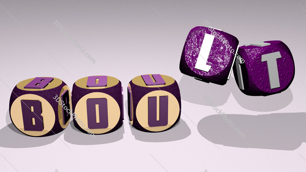 Boult text by dancing dice letters