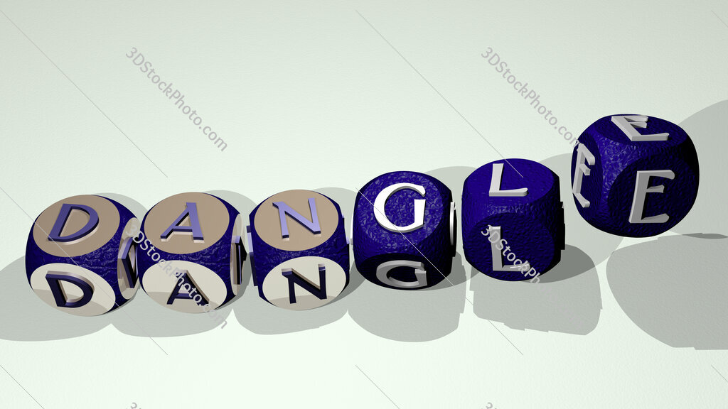 Dangle text by dancing dice letters
