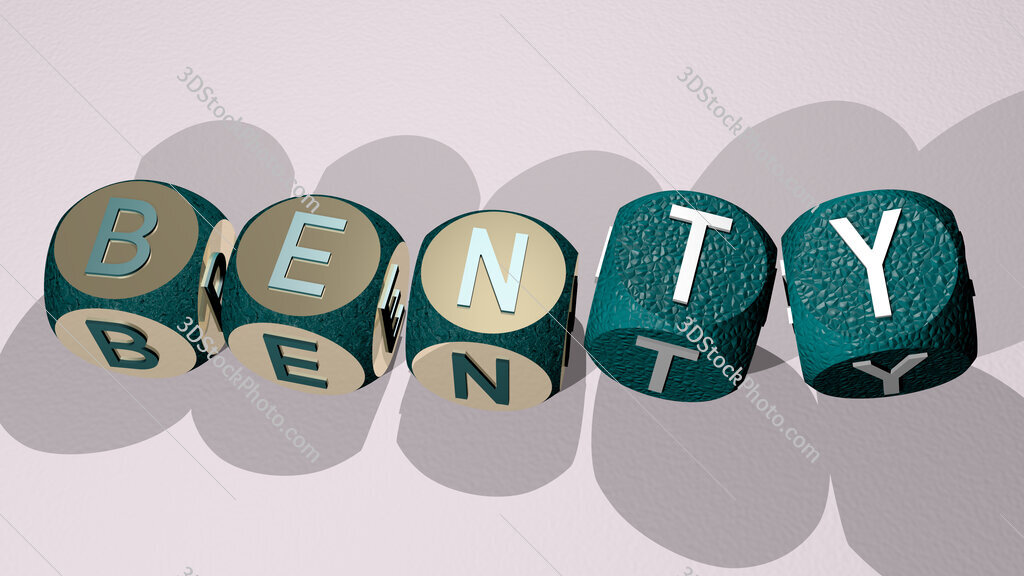 Benty text by dancing dice letters