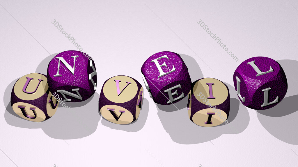 Unveil text by dancing dice letters