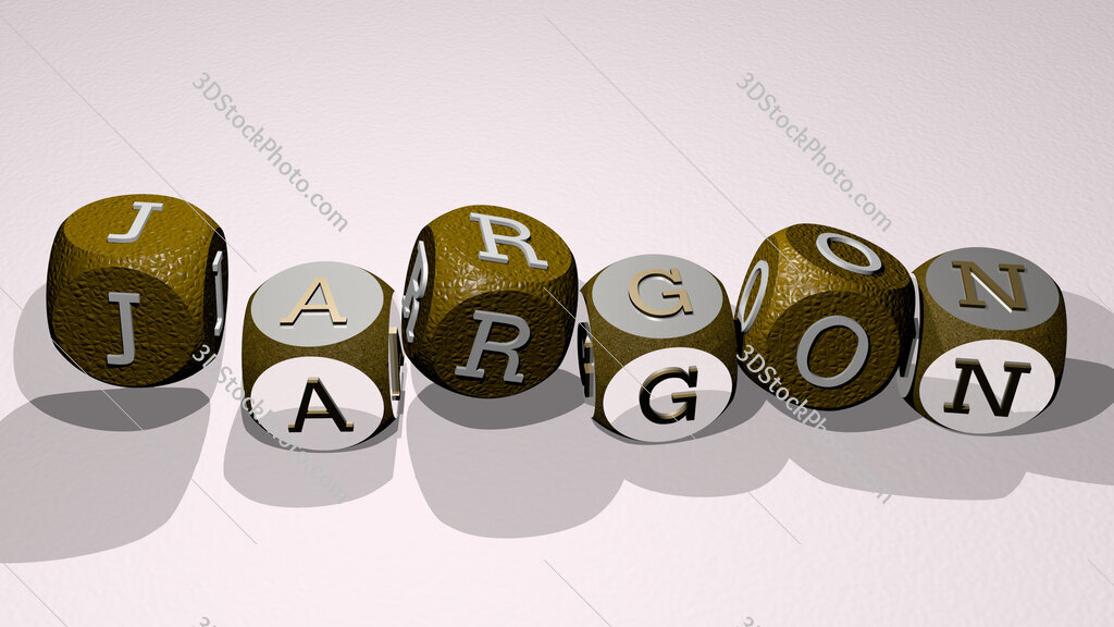 jargon text by dancing dice letters