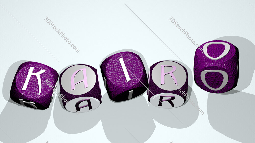 Kairo text by dancing dice letters