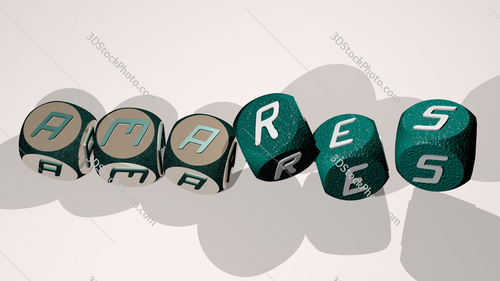 Amares text by dancing dice letters