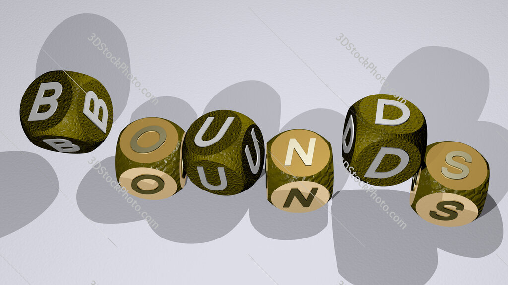 Bounds text by dancing dice letters