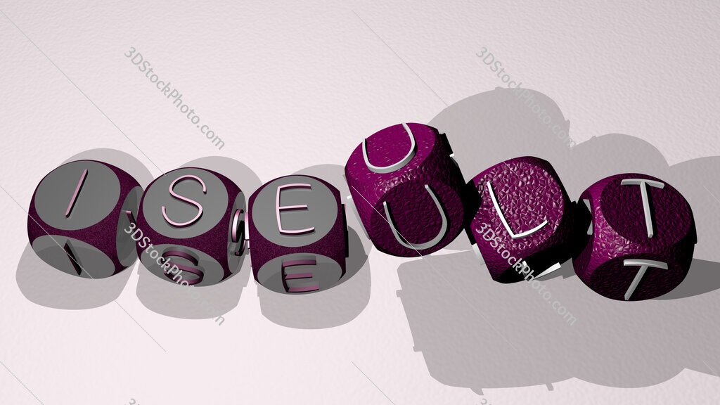 Iseult text by dancing dice letters