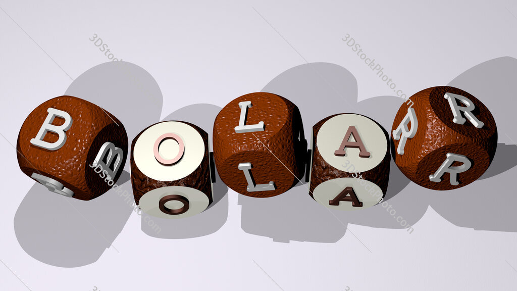 Bolar text by dancing dice letters