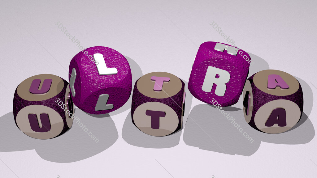 Ultra text by dancing dice letters