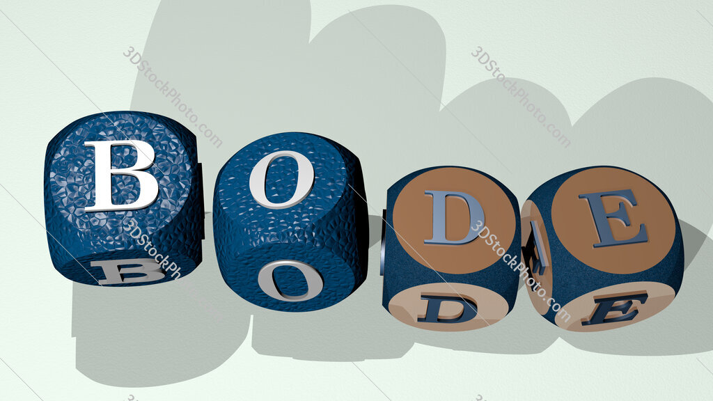 Bode text by dancing dice letters
