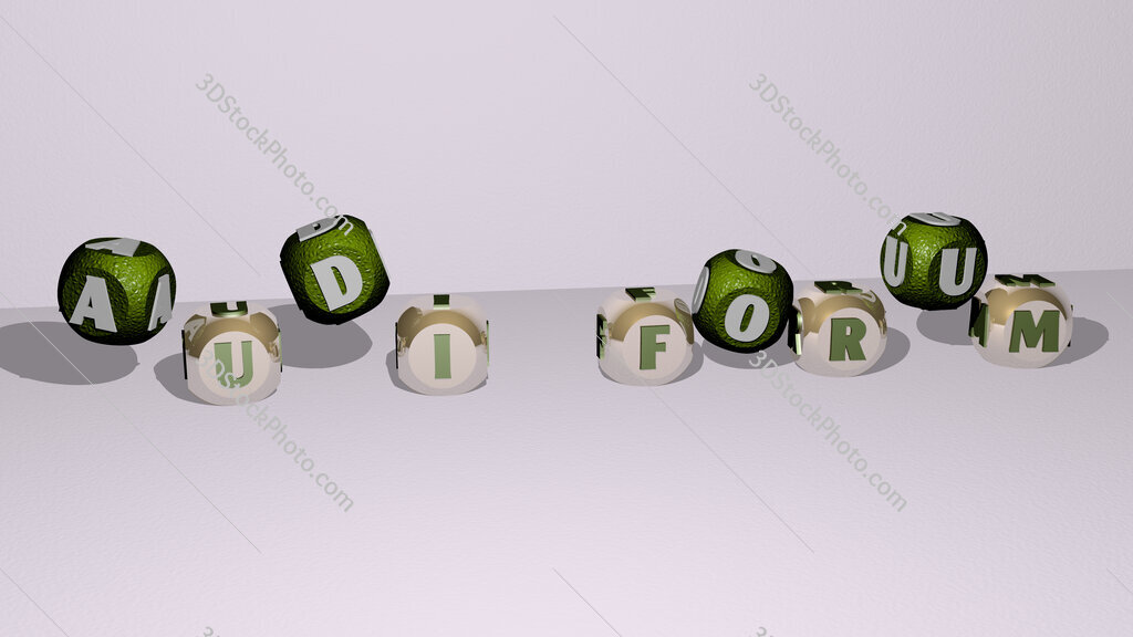 Audi Forum dancing cubic letters