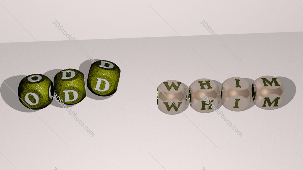 Odd Whim dancing cubic letters