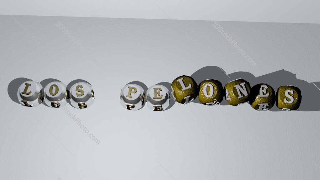 Los Pelones dancing cubic letters