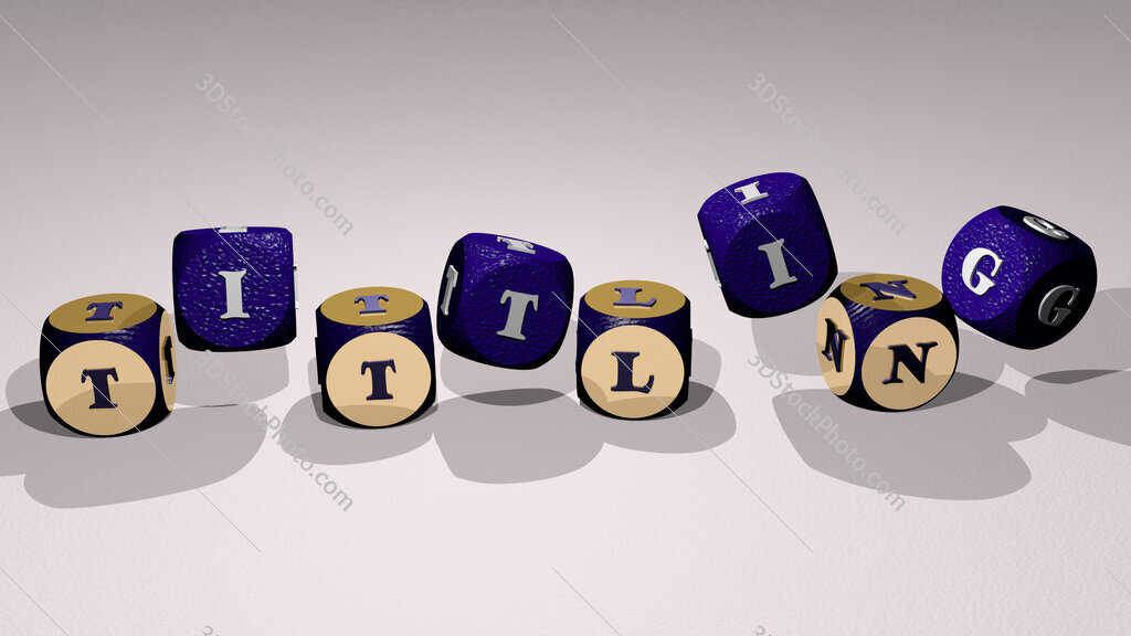Tittling text by dancing dice letters