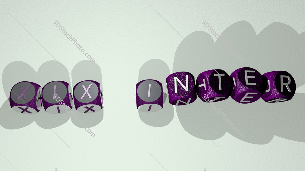XIX Inter text by dancing dice letters