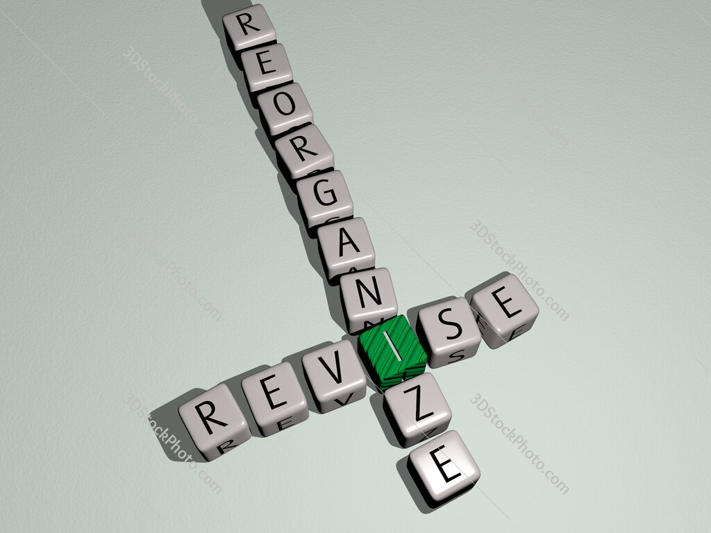revise reorganize crossword by cubic dice letters