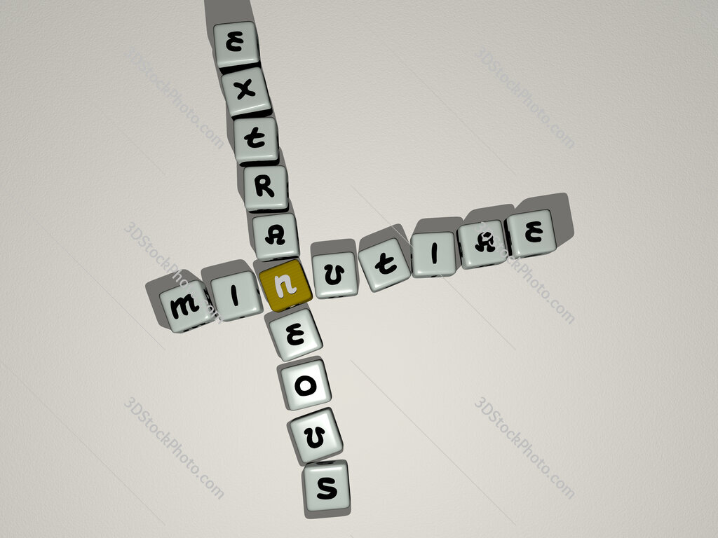 minutiae extraneous crossword by cubic dice letters