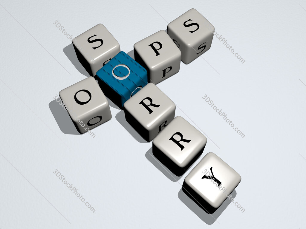 oops sorry crossword by cubic dice letters
