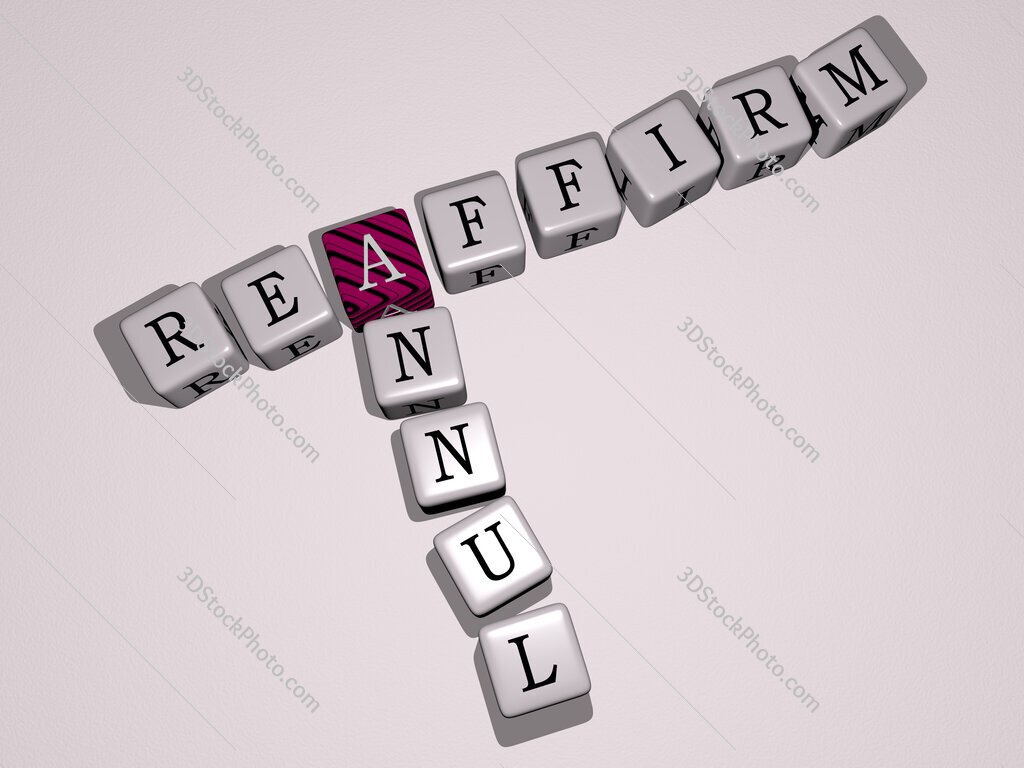 reaffirm annul crossword by cubic dice letters