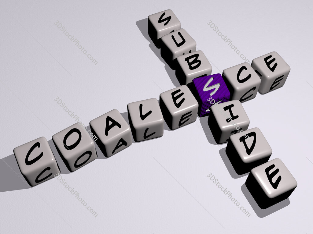 coalesce subside crossword by cubic dice letters