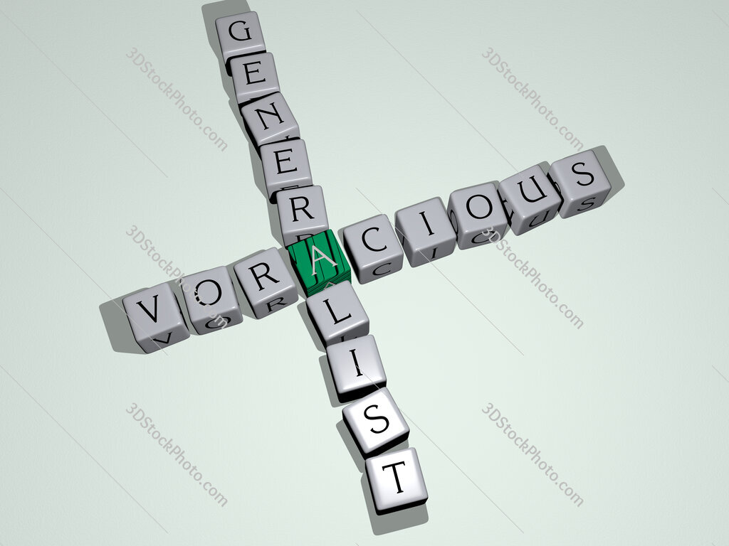 voracious generalist crossword by cubic dice letters