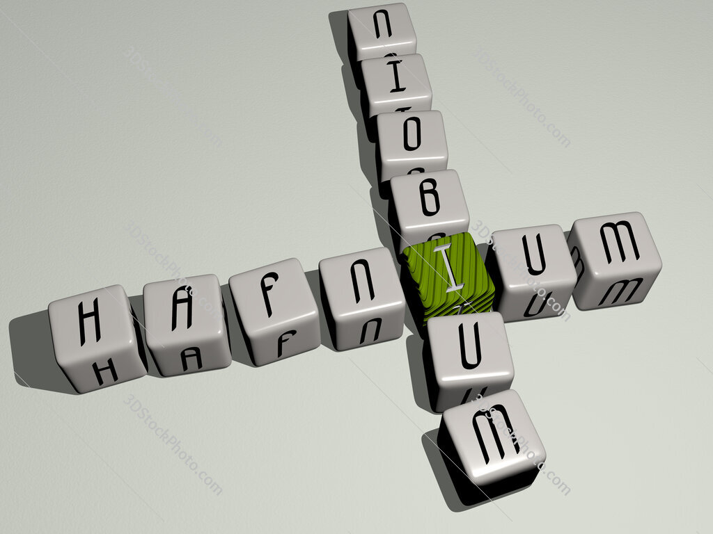 hafnium niobium crossword by cubic dice letters