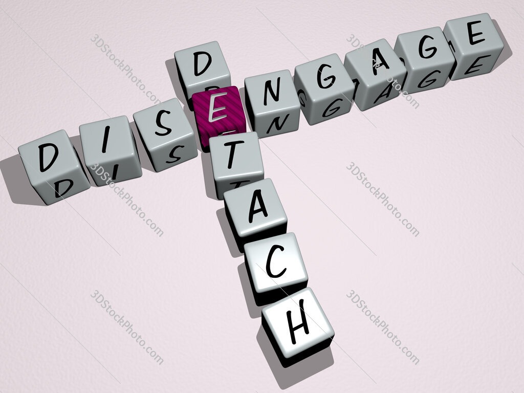 disengage detach crossword by cubic dice letters