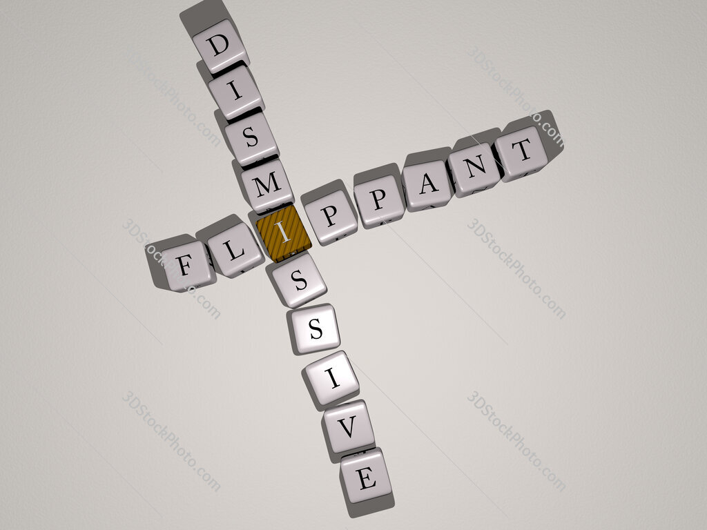 flippant dismissive crossword by cubic dice letters