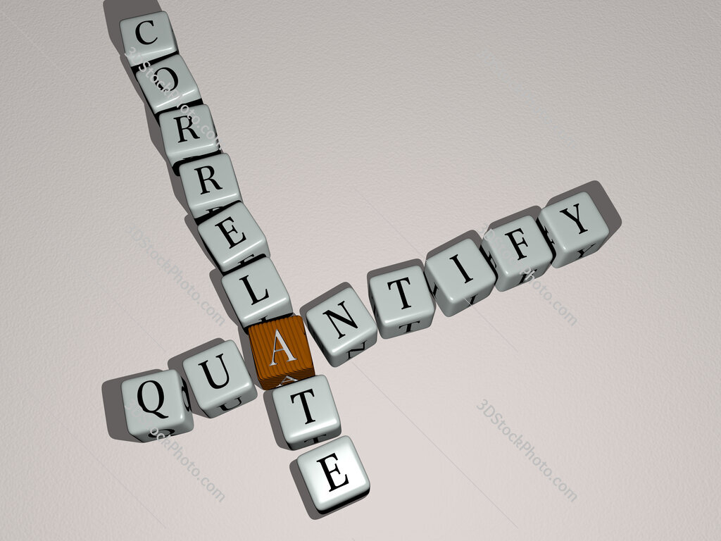 quantify correlate crossword by cubic dice letters