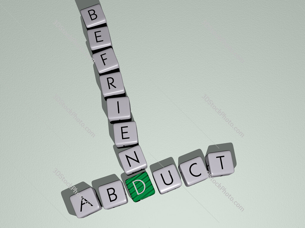 abduct befriend crossword by cubic dice letters