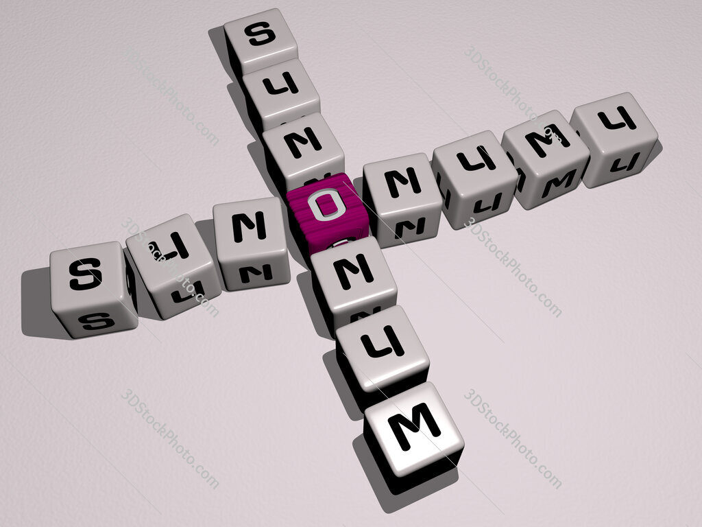 synonymy synonym crossword by cubic dice letters