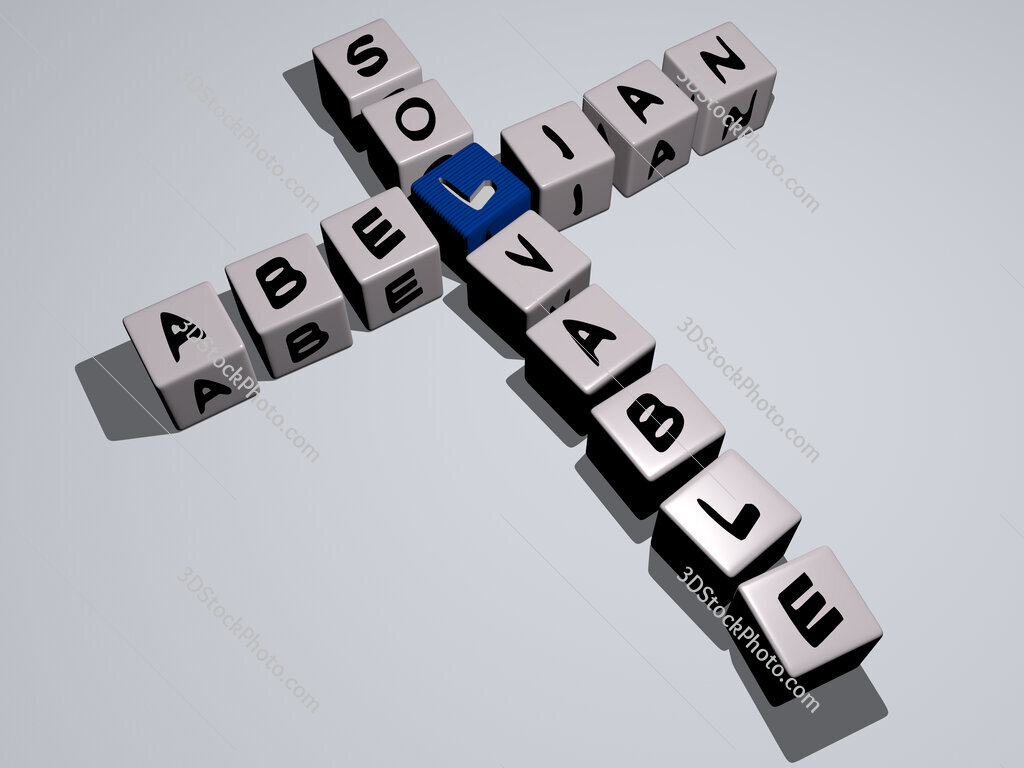 abelian solvable crossword by cubic dice letters