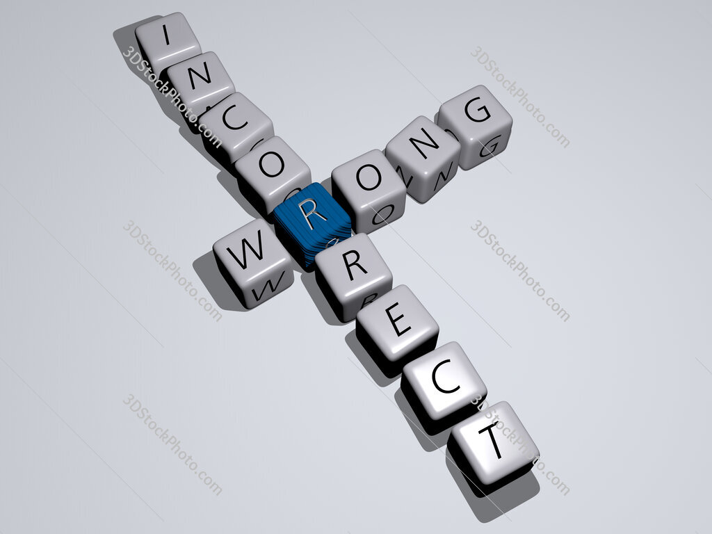 wrong incorrect crossword by cubic dice letters