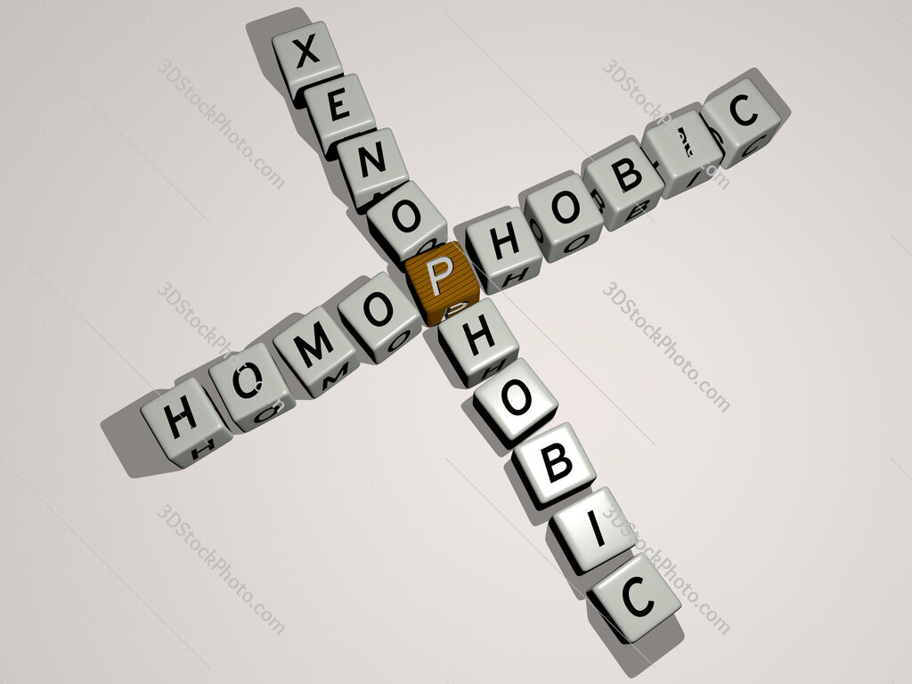 homophobic xenophobic crossword by cubic dice letters