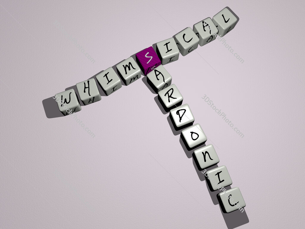 whimsical sardonic crossword by cubic dice letters