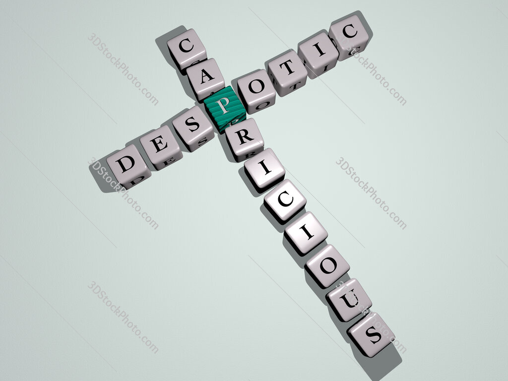 despotic capricious crossword by cubic dice letters