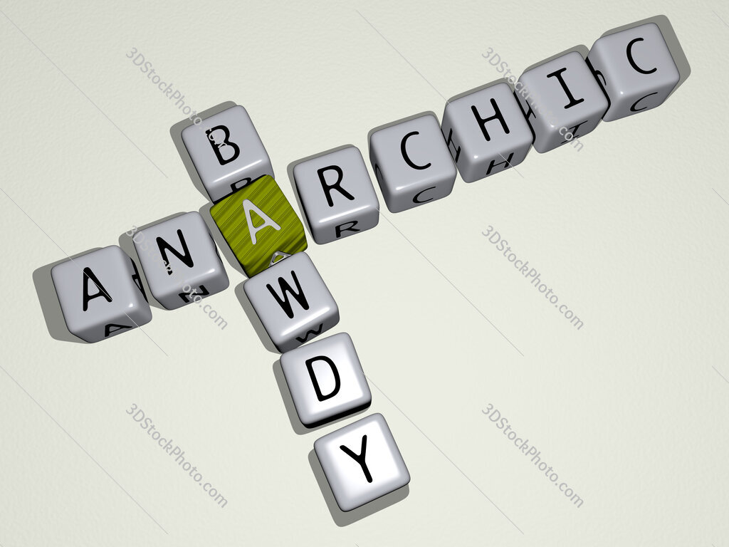 anarchic bawdy crossword by cubic dice letters