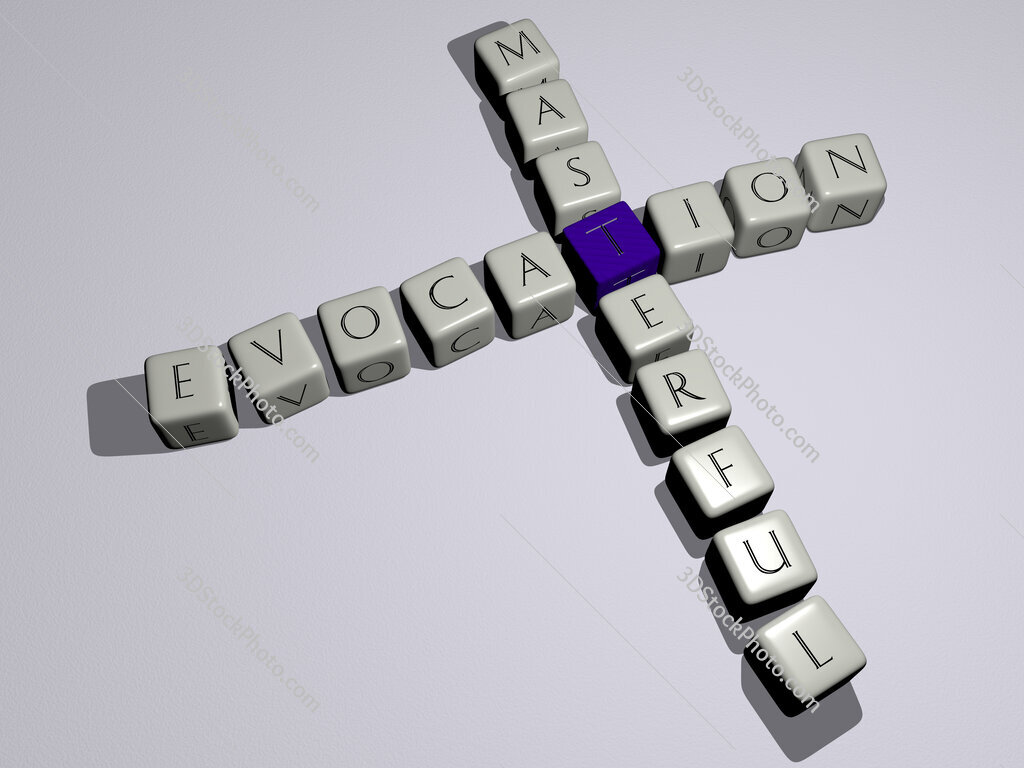 evocation masterful crossword by cubic dice letters