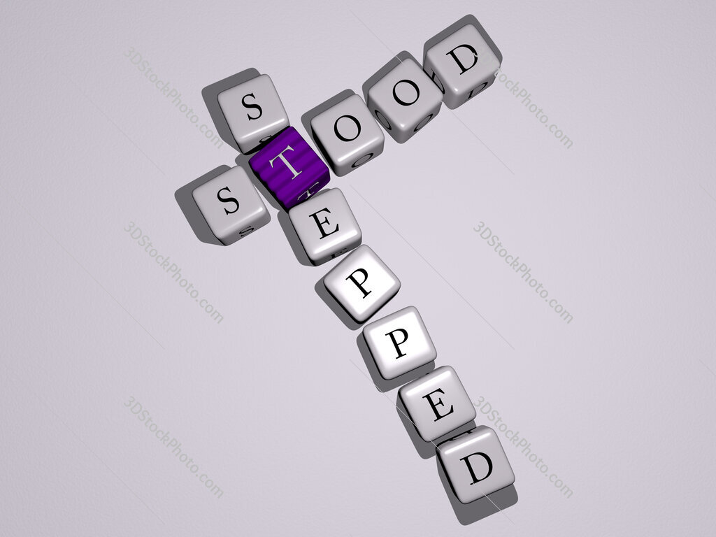 stood stepped crossword by cubic dice letters