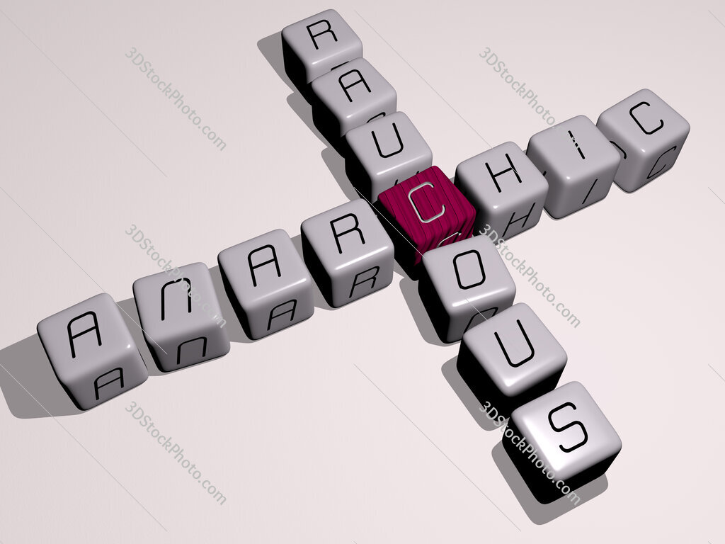 anarchic raucous crossword by cubic dice letters