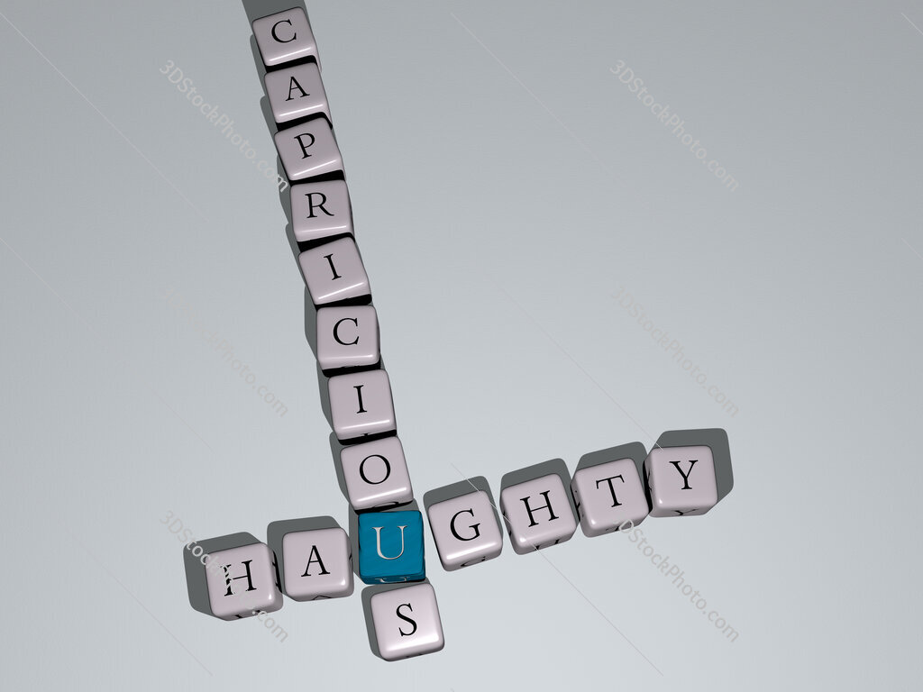 haughty capricious crossword by cubic dice letters