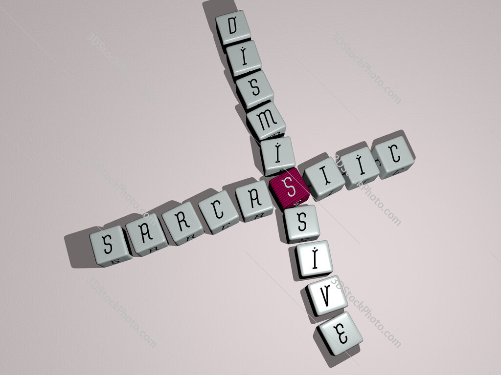 sarcastic dismissive crossword by cubic dice letters