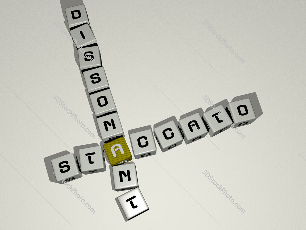 staccato dissonant crossword by cubic dice letters