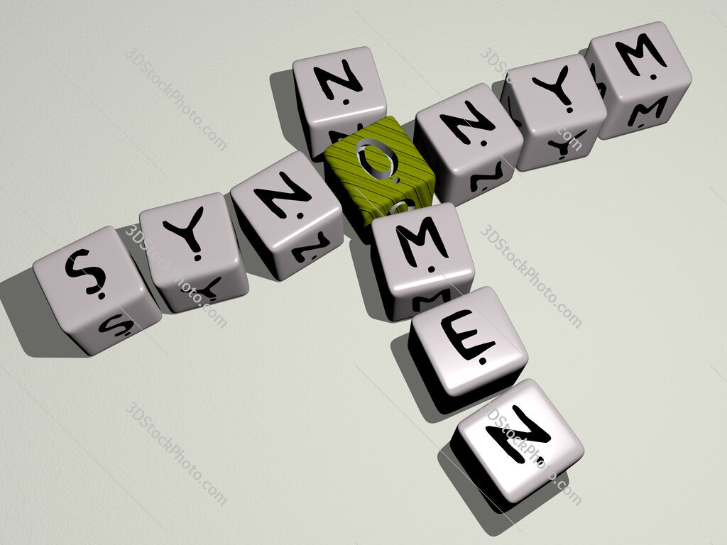 synonym nomen crossword by cubic dice letters