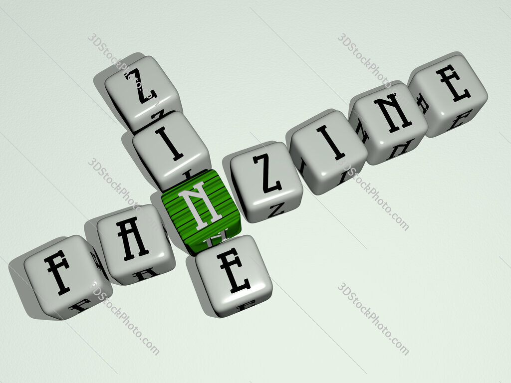 fanzine zine crossword by cubic dice letters