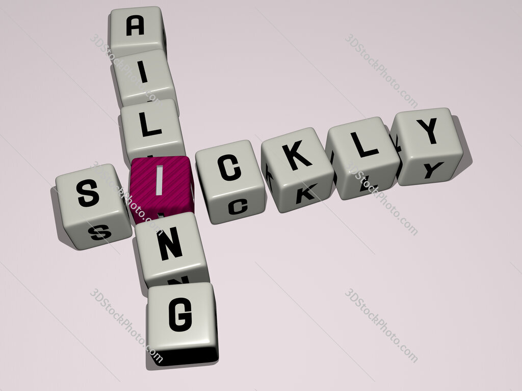 sickly ailing crossword by cubic dice letters