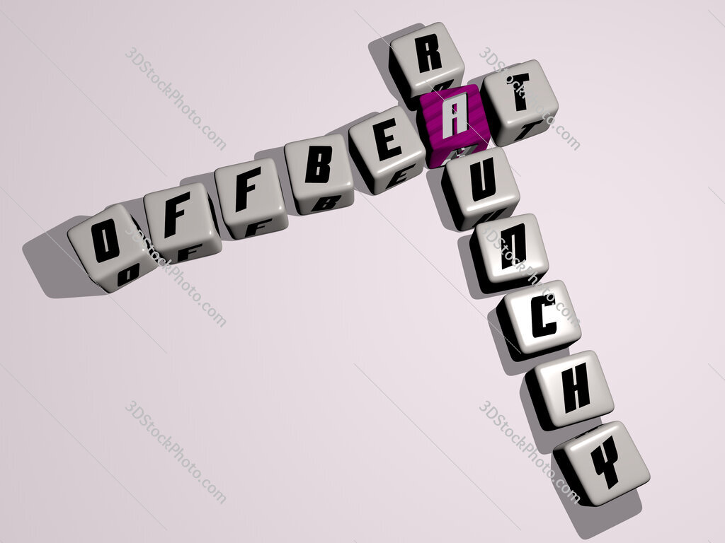 offbeat raunchy crossword by cubic dice letters
